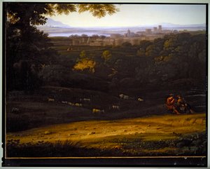 Paisagem Pastoral Italiana, sem data de Gaspard Poussin Dughet