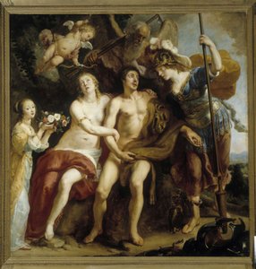 Hércules, Omphale e Minerva de Gaspard de Crayer