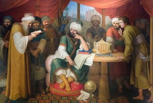 Harun Al Rashid na sua tenda com os sábios do Oriente de Gaspare Landi