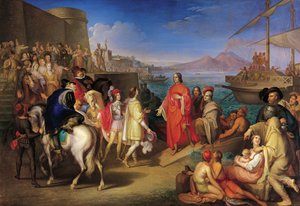 O desembarque de Lorenzo, o Magnífico, em Nápoles, de Gaspero Martellini de Gaspero Martellini