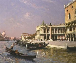 Veneza: Palácio Doge, Biblioteca Marciana e Santa Maria della Salute na Distância de Gaston Hippolyte Boucart