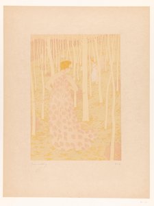 Mulheres a caçar numa floresta
Chasseresses (título original) de Gaston de Latenay (signed by artist)