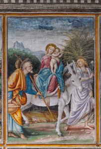 Detalhe de "Voo para o Egipto", de "A vida e a Paixão de Cristo". de Gaudenzio Ferrari