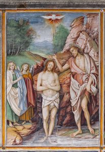 Detalhe de "O Batismo de Jesus", de "A vida e a Paixão de Cristo" de Gaudenzio Ferrari