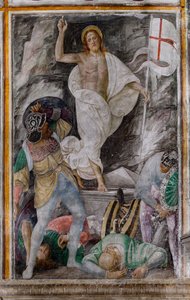 Detalhe da "Ressurreição de Cristo", de "A vida e a Paixão de Cristo". de Gaudenzio Ferrari