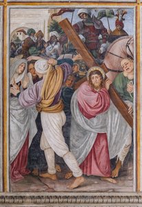 A Ascensão ao Calvário, detalhe de "A vida e a Paixão de Cristo" de Gaudenzio Ferrari