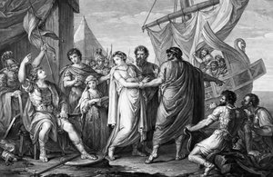 A ira de Aquiles pela perda de Briseis, gravada por Domenico Cunego, 1764