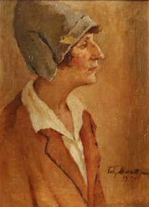 Retrato da Poeta Ana Akhmatova 1889-1966, 1929 de Gavriil Petrovich Makaturin