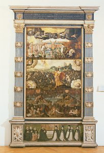 A abertura do sexto selo, visão de Ezekiels e o último julgamento, 1584 de Gdansk School