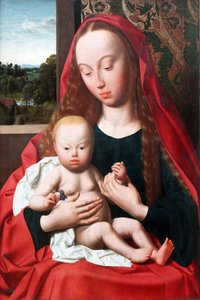 Alemão: Maria com o Menino Virgem e Menino de Geertgen Tot sint Jans