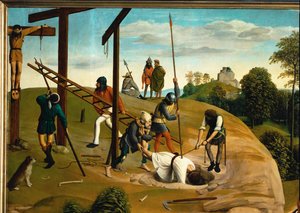 Golgatha (pintura sobre madeira de carvalho) de Geertgen tot Sint Jans
