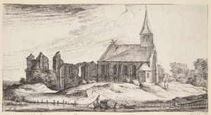 Vista para a igreja no castelo de Geertruyt Roghman