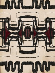 Geometria Tribal Vermelha de Gemma Bardot
