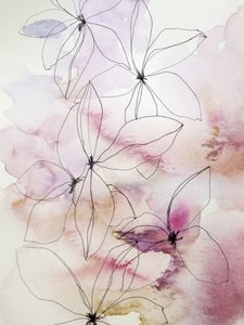 Flores em aquarela suave de Gemma Bardot