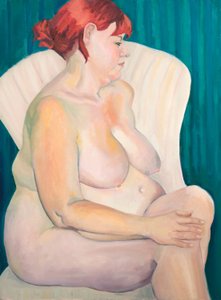 Nu de cabelo vermelho, 2015 (óleo sobre tela)