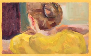 Saltitão Amarelo (óleo sobre papel)
