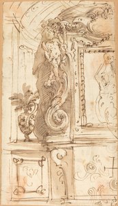 Uma moldura elaboradamente esculpida de Genoese 17th Century