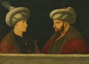 Retrato do sultão Mehmed II com um jovem dignitário