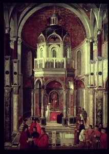 A cura milagrosa de Pietro de &39;Ludovici, 1501 de Gentile Bellini