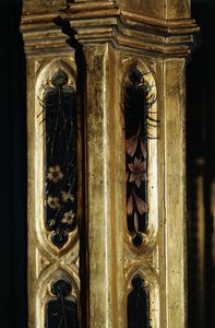 Adoração do detalhe Magi da moldura de Gentile da Fabriano