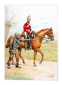 Ø Dragoons reais, c1890.