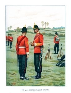 A 43rd infantaria leve de Oxfordshire, c1890.