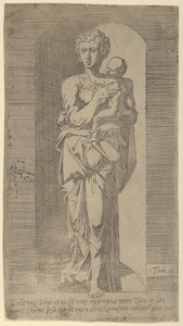 Virgem com o Menino em Nicho, meados do século XVI. de Geoffroy Dumoûtier
