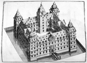 Design do castelo, 1664 de Georg Andreas Bockler
