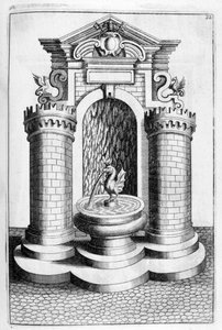 Projeto da fonte, 1664 de Georg Andreas Bockler