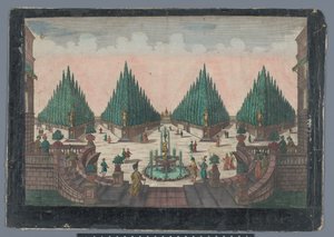 Vista de um jardim de ciprestes em Constantinopla
Prospecção de um jardim de ciprestes de Georg Balthasar Probst (possibly)