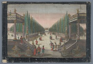 Vista de uma avenida num jardim de ciprestes em Constantinopla
Spaziergang em Dem Cypresses Garten de Georg Balthasar Probst