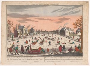 Wintergezicht op de Buiten-Amstel te Amsterdam
Prospecto do Amstel fora da cidade de Amesterdão, para ser visto no Inverno (título sobre o objecto)
Amesterdão (título da série) de Georg Balthasar Probst