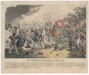 A Batalha de Ostroleka em 26 de maio de 1831 de Georg Benedikt Wunder