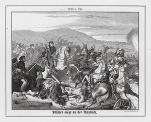 Vitória de Blucher e dos prussianos sobre os franceses na Batalha de Katzbach de Georg Bleibtreu