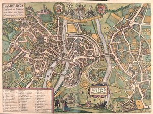 Bambergen, Alemanha - em "Civitates Orbis Terrarum" de Georg Braun, Colónia 1617 de Georg Braun