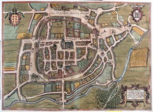 Braga, Portugal - em "Civitates Orbis Terrarum" de Georg Braun, Colónia 1617 de Georg Braun
