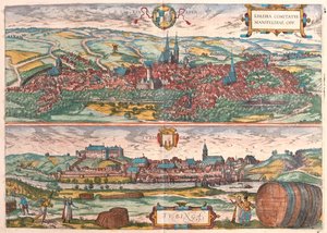 Eisleben, Alemanha - em "Civitates Orbis Terrarum" de Georg Braun, Colónia 1617 de Georg Braun