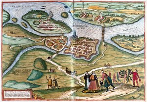 Gyor, Hungria - em "Civitates Orbis Terrarum" de Georg Braun, Colónia 1617 de Georg Braun