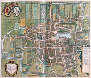 Haia, Países Baixos - em "Civitates Orbis Terrarum" de Georg Braun, Colónia 1617 de Georg Braun