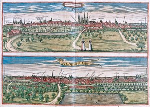 Hildescheim, Alemanha - em "Civitates Orbis Terrarum" de Georg Braun, Colónia 1617 de Georg Braun