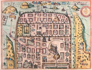 Jerusalém, Israel - em "Civitates Orbis Terrarum" de Georg Braun, Colónia 1617 de Georg Braun