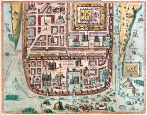 Jerusalém, Israel - em "Civitates Orbis Terrarum" de Georg Braun, Colónia 1617