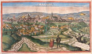Kosice, Hungria - em "Civitates Orbis Terrarum" de Georg Braun, Colónia 1617 de Georg Braun