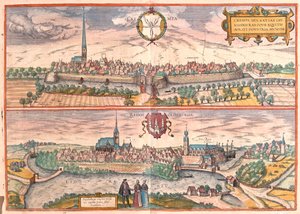 Krempe, Rendsburg, Alemanha - em "Civitates Orbis Terrarum" de Georg Braun, Colónia 1617 de Georg Braun