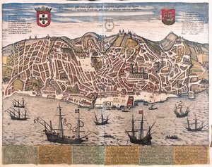 Lisboa, Portugal - em "Civitates Orbis Terrarum" de Georg Braun, Colónia 1617 de Georg Braun