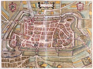 Luneburg, Alemanha - em "Civitates Orbis Terrarum" de Georg Braun, Colónia 1617 de Georg Braun
