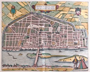 Orleães - França, em "Civitates Orbis Terrarum" de Georg Braun, Colónia 1617
