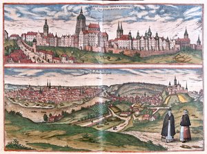 Praga (Boémia), República Checa - em "Civitates Orbis Terrarum" de Georg Braun, Colónia 1617 de Georg Braun
