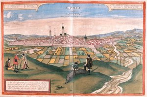 Sankt Polten, Áustria - em "Civitates Orbis Terrarum" de Georg Braun, Colónia 1617 de Georg Braun