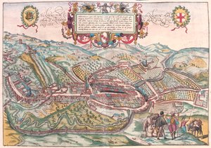 Serravalle, Vittorio Veneto (Treviso), Itália - em "Civitates Orbis Terrarum" de Georg Braun, Colónia 1617 de Georg Braun